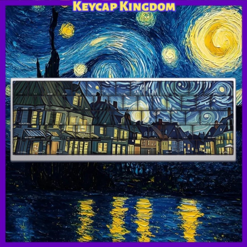 Tablet Accessories Keyboard - Van Gogh Yıldızlı Gökyüzü Tema Klavye
