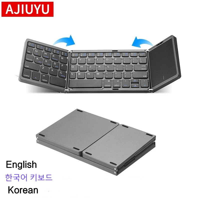Tablet Accessories Keyboard - Kore İngilizcesi Mini Taşınabilir Katlanır Klavye
